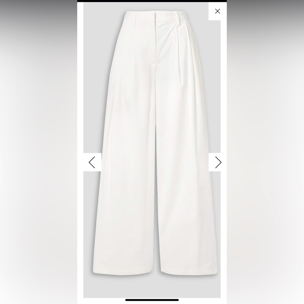 NILI LOTAN
Dillon pleated stretch-cotton twill wide-leg pants